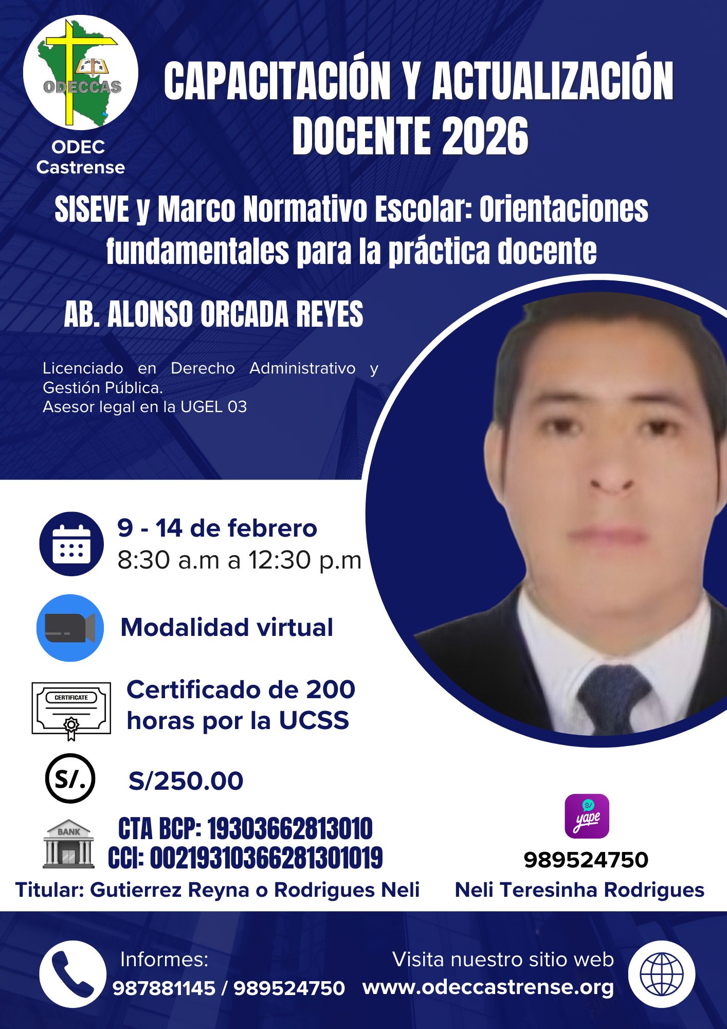 📣🚨 𝐔́𝐥𝐭𝐢𝐦𝐚 𝐬𝐞𝐦𝐚𝐧𝐚 𝐝𝐞 𝐢𝐧𝐬𝐜𝐫𝐢𝐩𝐜𝐢𝐨́𝐧 🚨 Capacitación y Actualización Docente 2026