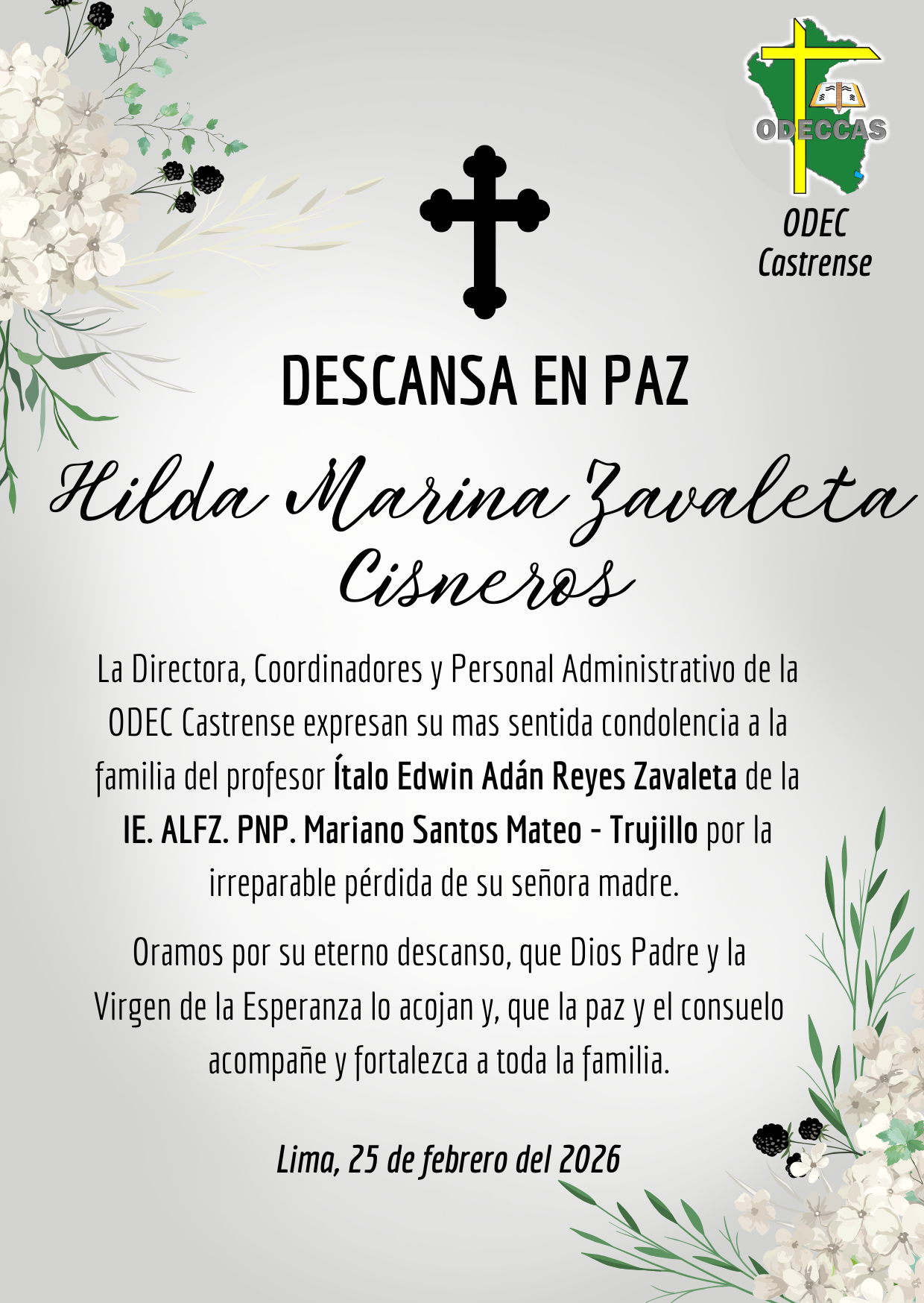 ✝️ 𝐂𝐎𝐍𝐃𝐎𝐋𝐄𝐍𝐂𝐈𝐀𝐒.